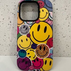 Colorful Smiley Face 14 Pro Phone Case